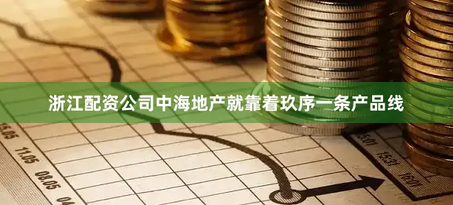 浙江配资公司中海地产就靠着玖序一条产品线